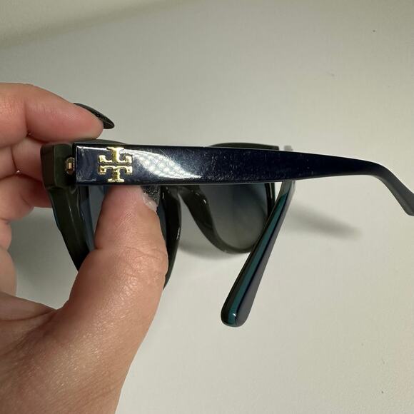Tory Burch Blue Gradient Sunglasses - Picture 8 of 9